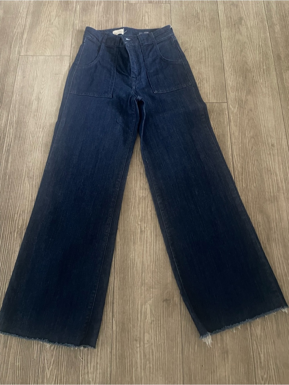 Anthropologie Indigo Wide-Leg High-Rise Jeans